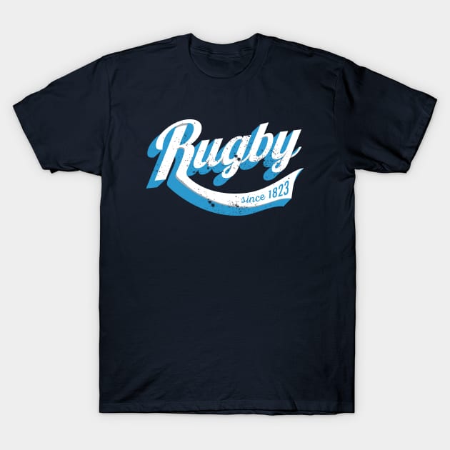 Cool rugby logo distressed T-Shirt by atomguy